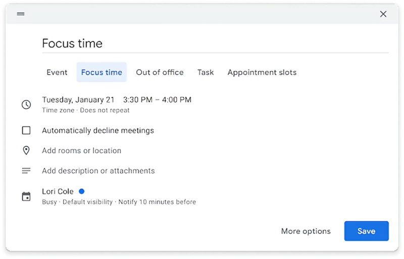 Google Calendar  تضيف ميزة جديدة لتسهيل العمل عن بعد