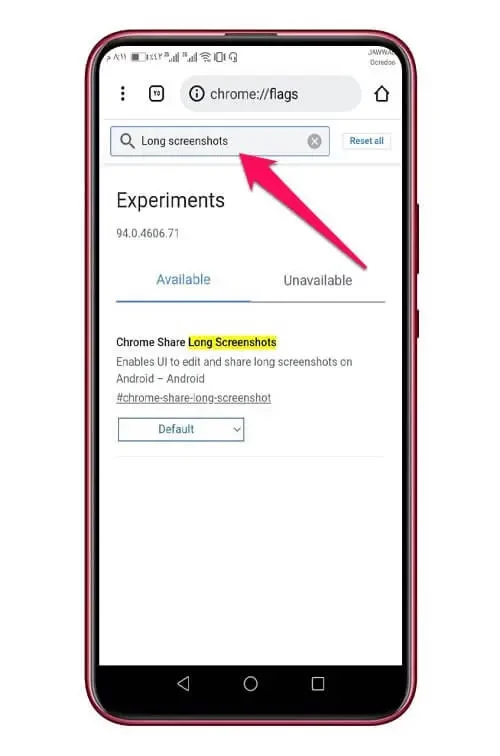 قُم بالبحث عن Long Screenshot