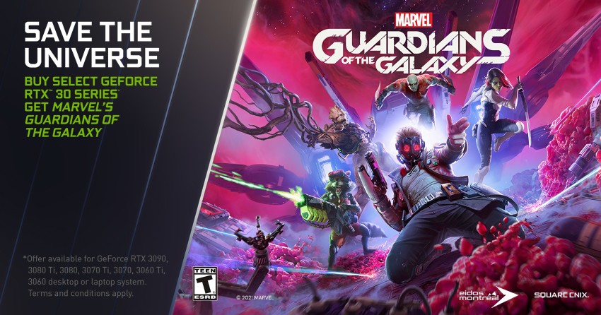 لعبة Guardians of the Galaxy بالمجان مع بطاقات NVIDIA RTX!