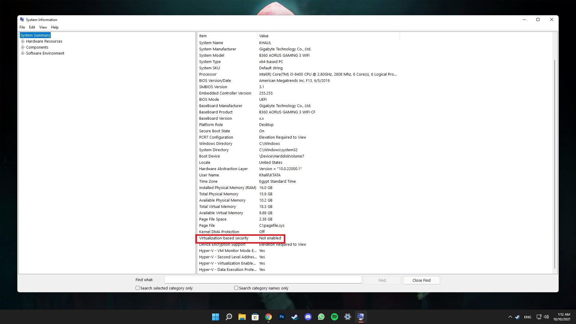 Windows 11 VBS