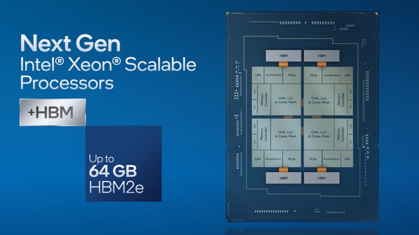 معالجات Intel Sapphire Rapids Xeon مع ذاكرة HBM2e تصل إلى 64 جيجابايت!