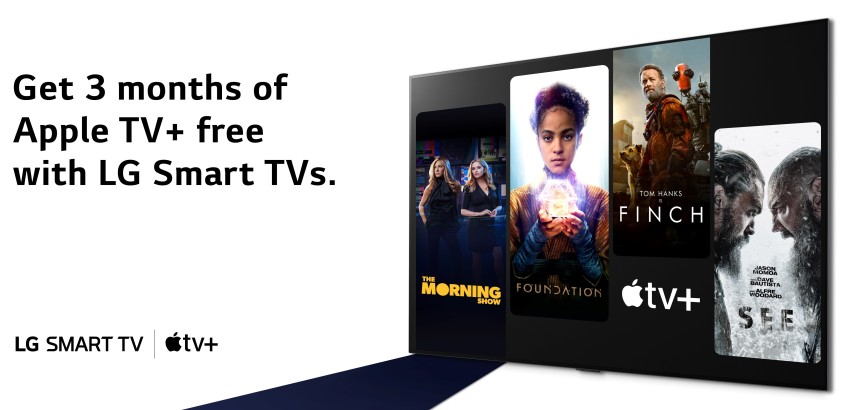 إل جي تقدّم لعملائها خدمة Apple TV+ مجاناً لفترة محدودة