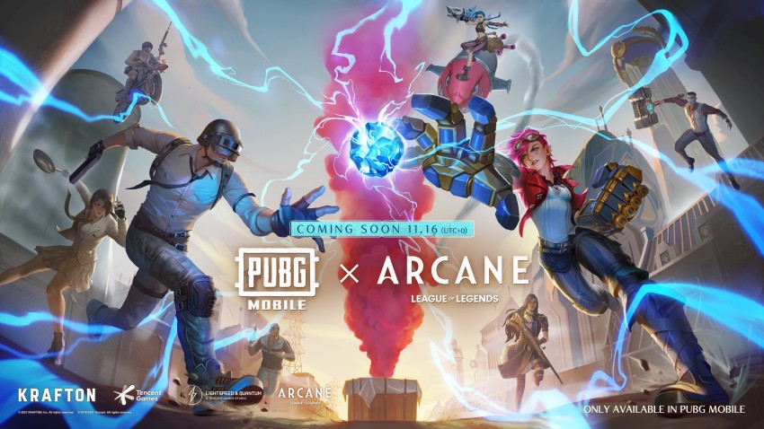 الكشف عن تعاون ضخم بين PUBG Mobile ومسلسل Arcane المستوحى من lol!