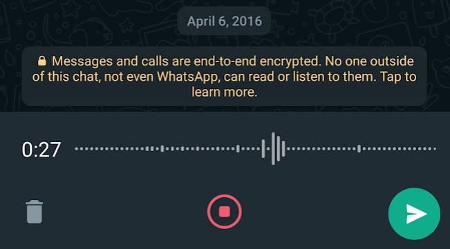 واتساب يتيح إمكانية معاينة الرسائل الصوتية قبل ارسالها