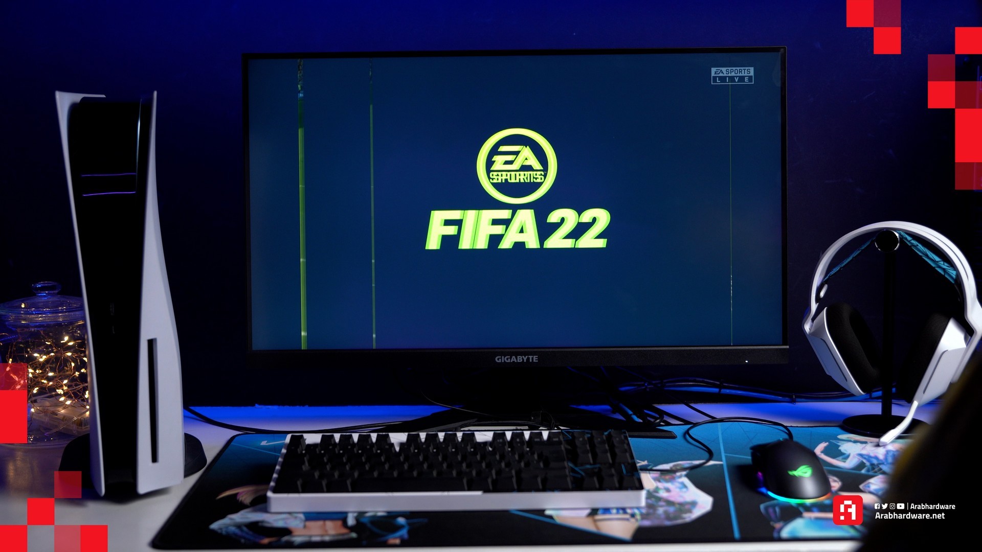 لعبة FIFA 22 على شاشة Gigabyte