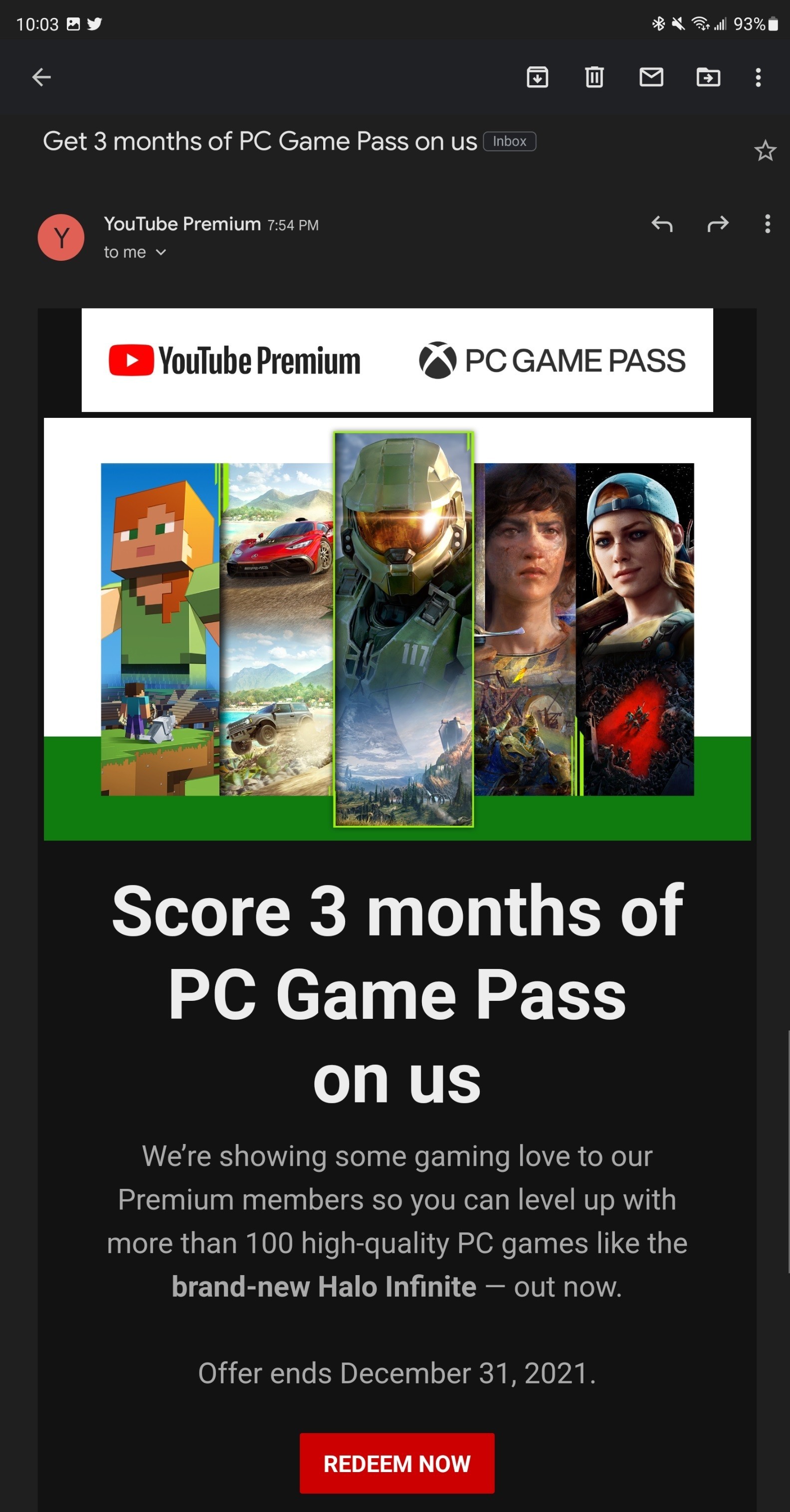 مشتركي YouTube Premium يمكنهم الحصول على 3 شهور من PC Game Pass