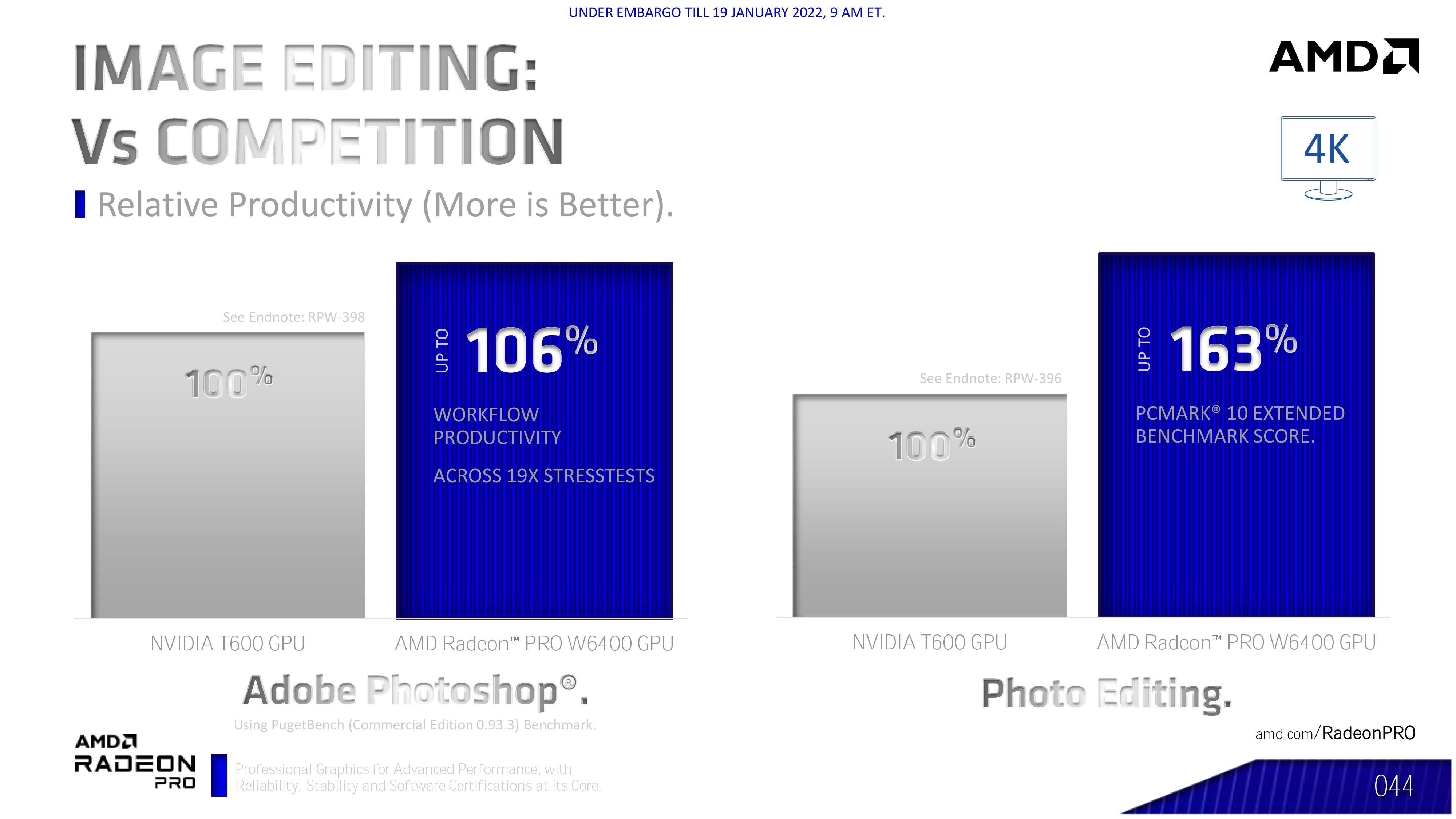 AMD تعلن عن بطاقة Radeon PRO W6400 ذات الميزانية المنخفضة