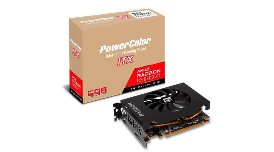 شركة PowerColor تطلق Radeon RX 6500XT بحجم Mini-ITX.