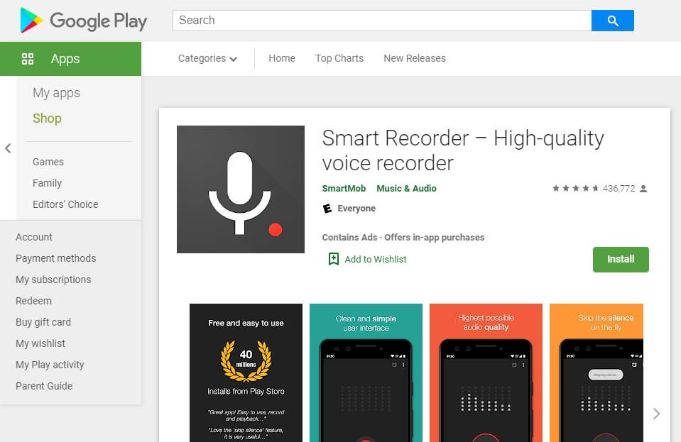  تطبيق Smart Recorder