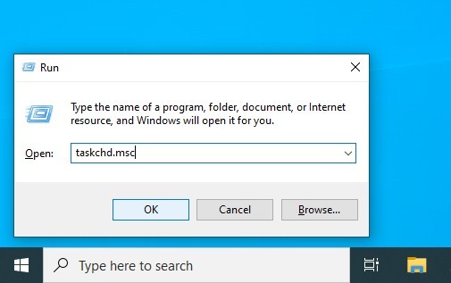 نافذة task-scheduler