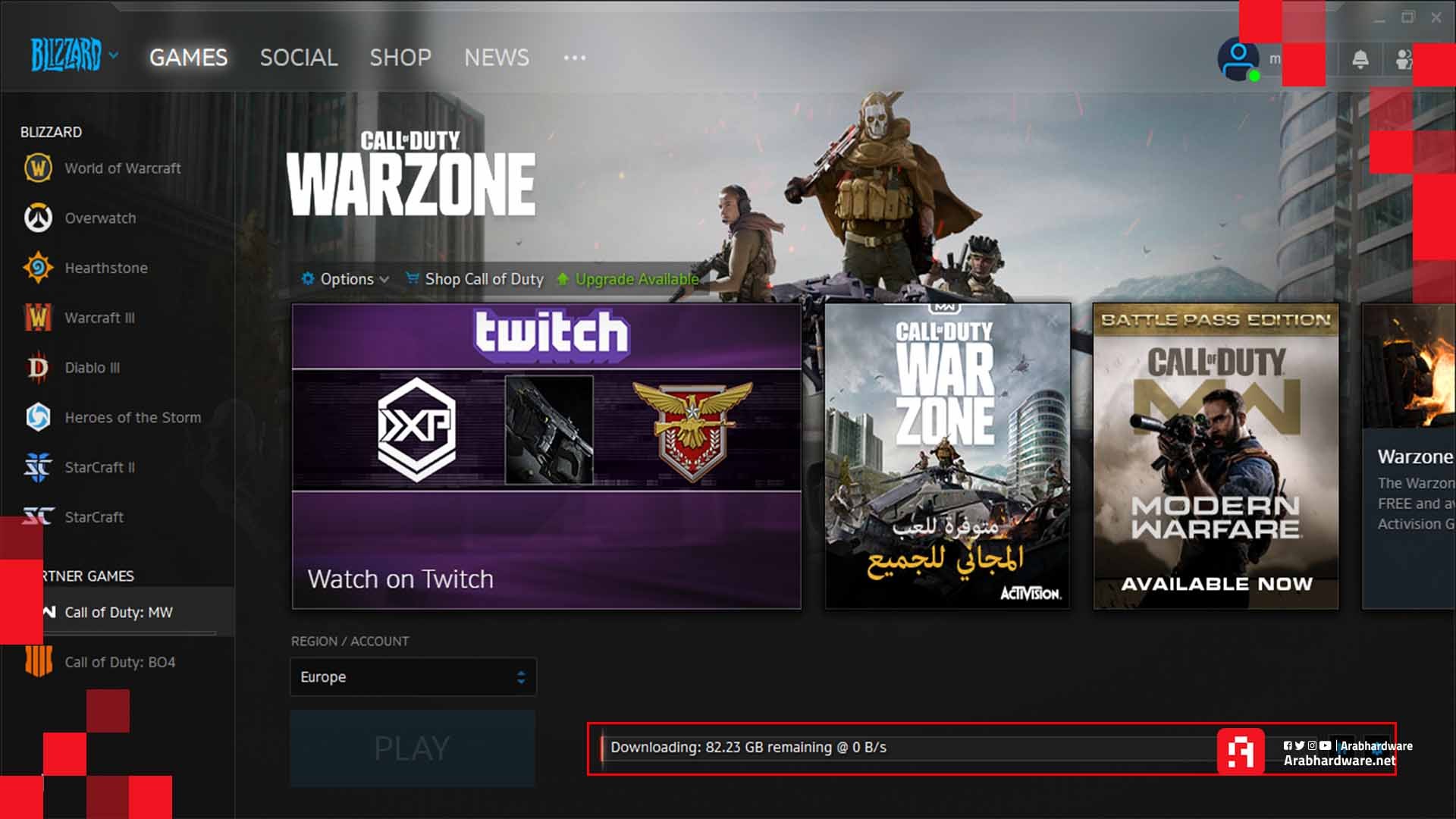 اكتمال تحميل لعبة call of duty modern warfare