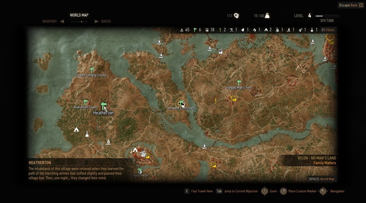 خريطة لعبة Witcher 3
