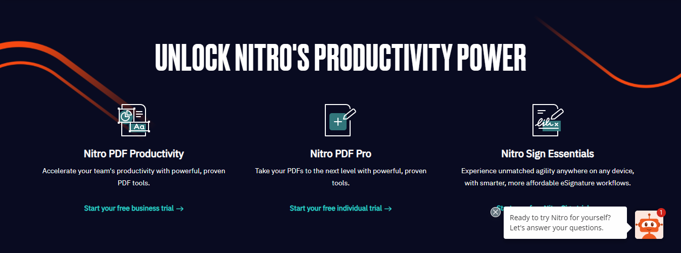 واجهة موقع Nitro Pro