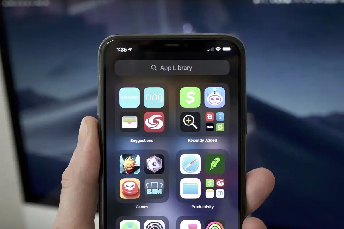 iOS 16 مكتبة التطبيقات