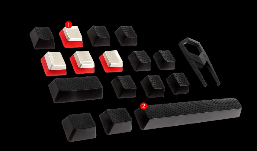 تصميم الأزرار في لوحات المفاتيح من MSI