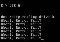  (Abort, Retry, Fail) 