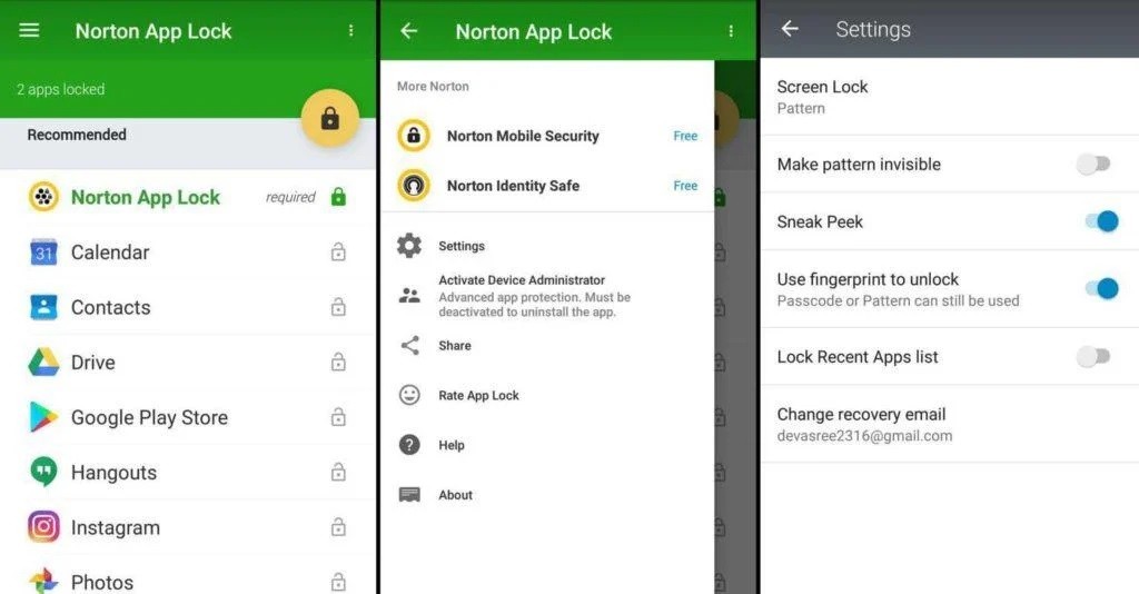 Norton App Lock لقفل التطبيقات علي اندرويد