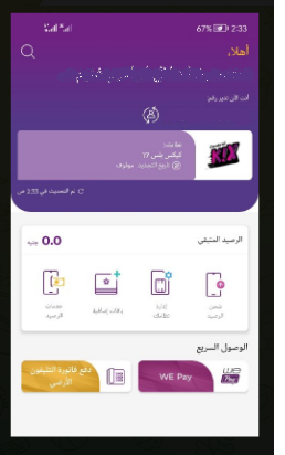 معرفة رصيد we مجانا