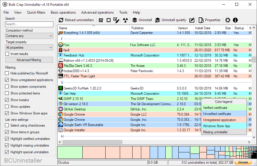 برنامج Bulk Crap Uninstaller