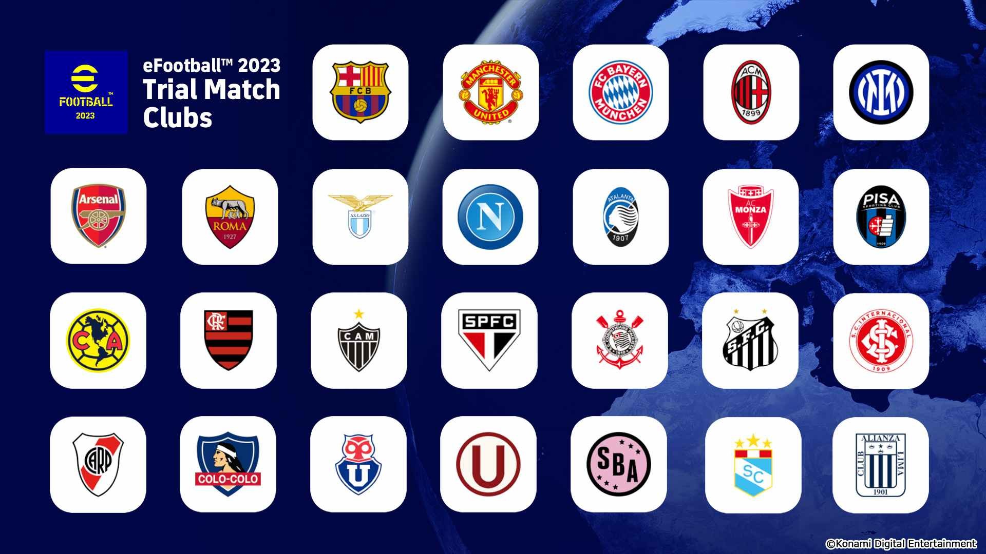 الفرق المجانية في eFootball 2022
