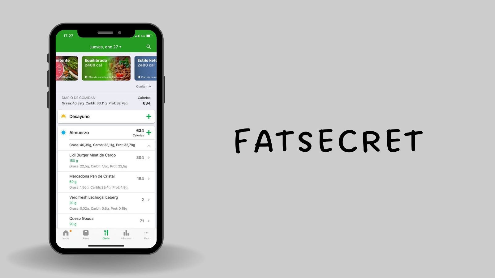 تطبيق مجاني لحساب السعرات الحرارية FatSecret