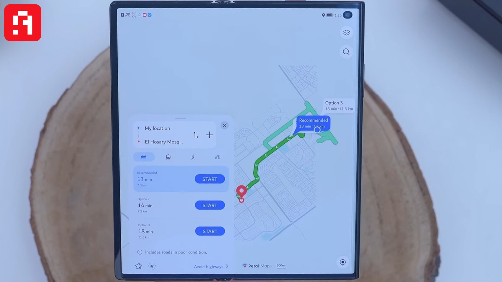 تطبيق الملاحة Petal Maps على هواتف هواواي