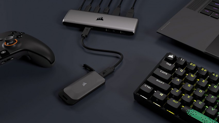 CORSAIR تطلق وحدة التخزين المتنقلة EX100U Portable USB Type-C SSD
