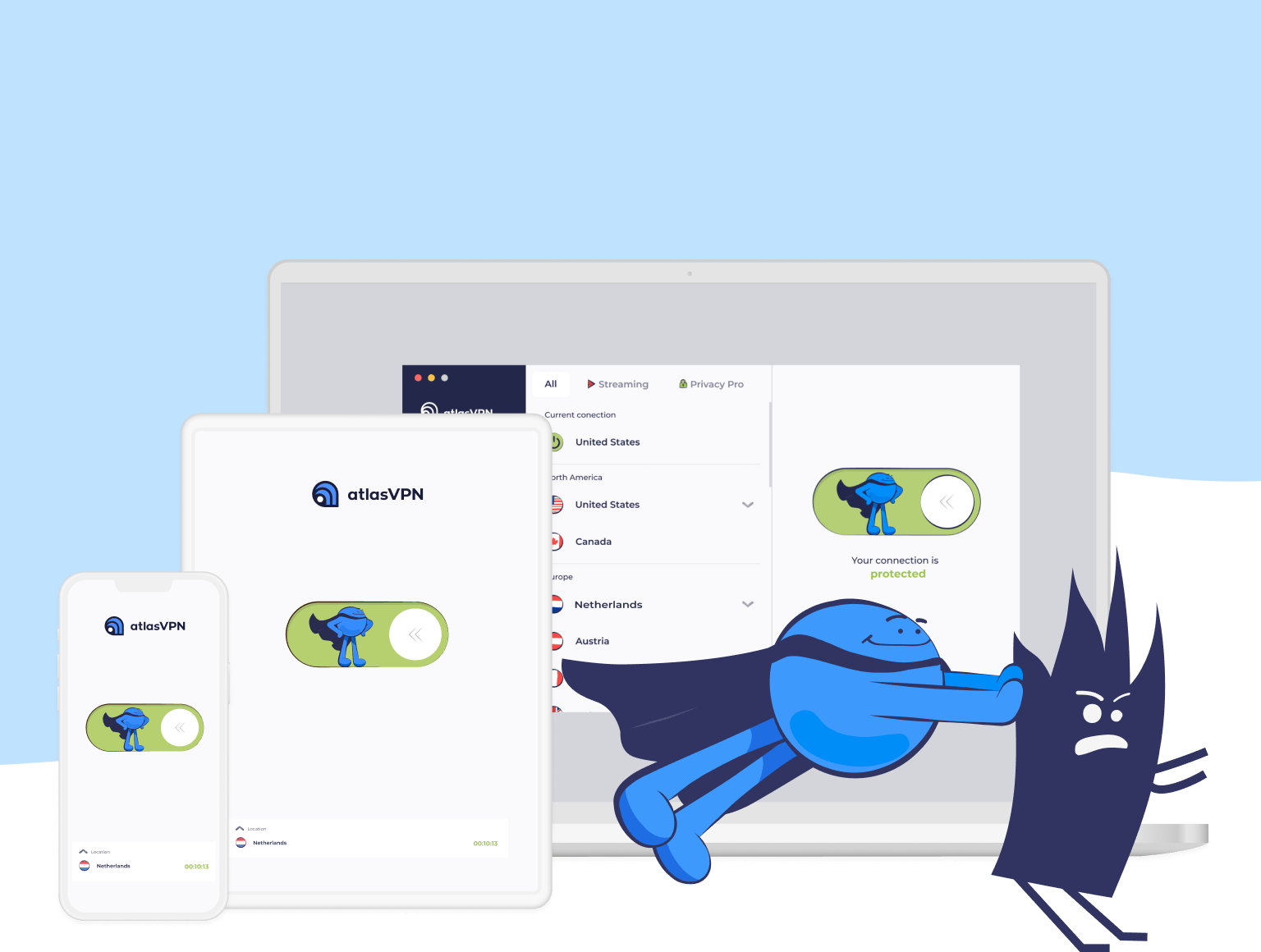 برنامج Atlas VPN Free (أسرع vpn للكمبيوتر)