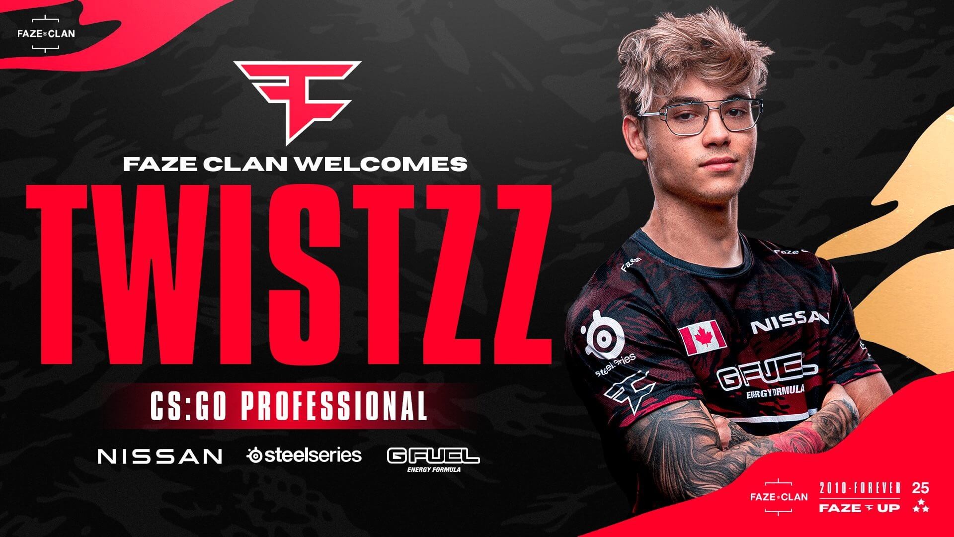 اللاعب Twistzz عضو فريق Faze Clan