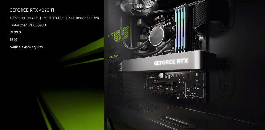 CES 2023: شركة NVIDIA تعلن عن بطاقة GeForce RTX 4070 Ti!