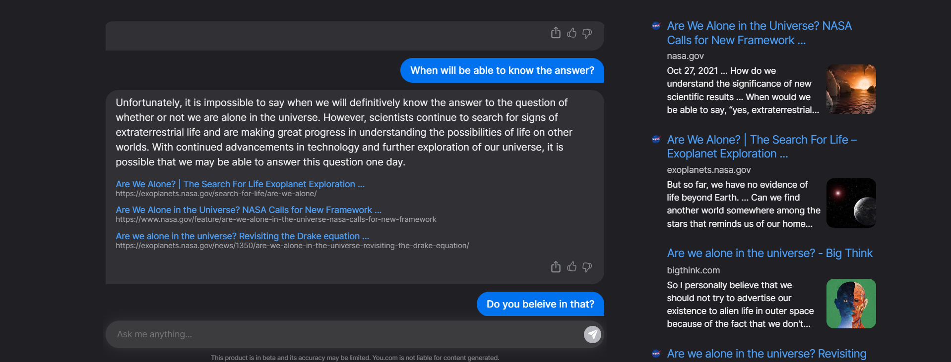 YouChat يقوم بالاجابة عن بعض اسئلة فريق عرب هاردوير
