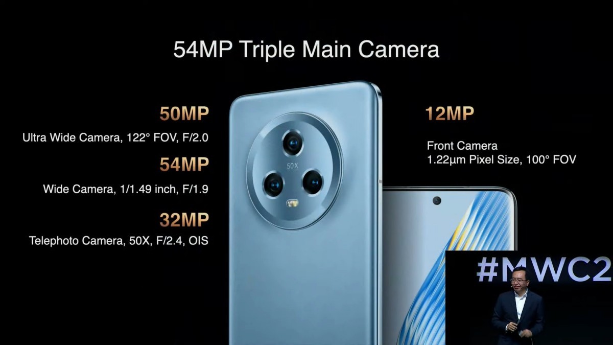الكاميرات في هاتف Honor Magic 5