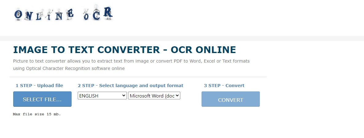 أداة OnlineOCR لتحويل الصور لنص اونلاين