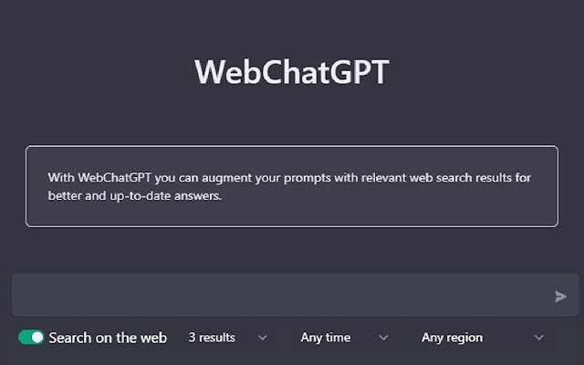 اضافة WebChatGPT على google chrome
