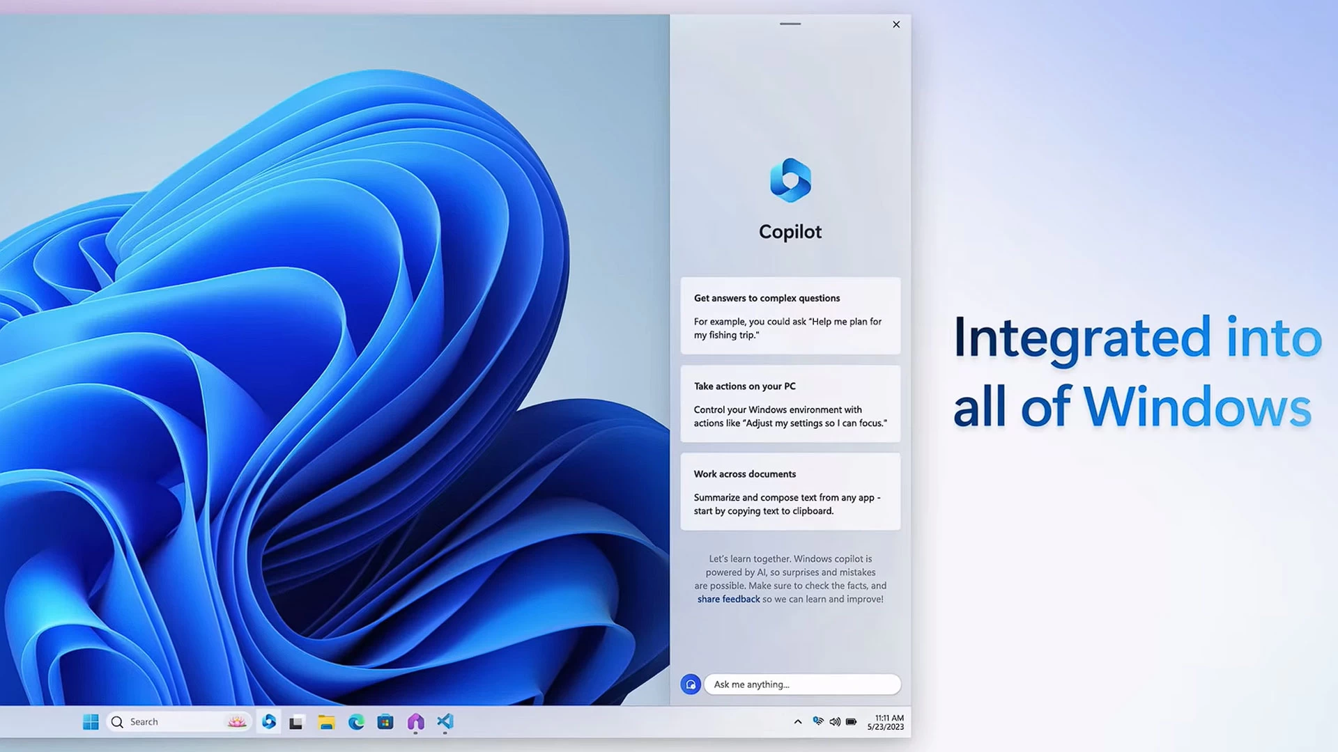 دمج الذكاء الاصطناعي في ويندوز 11