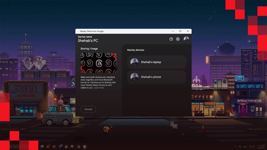 جوجل تطرح رسمياً أداة Nearby share على أنظمة ويندوز مع بعض التحسينات