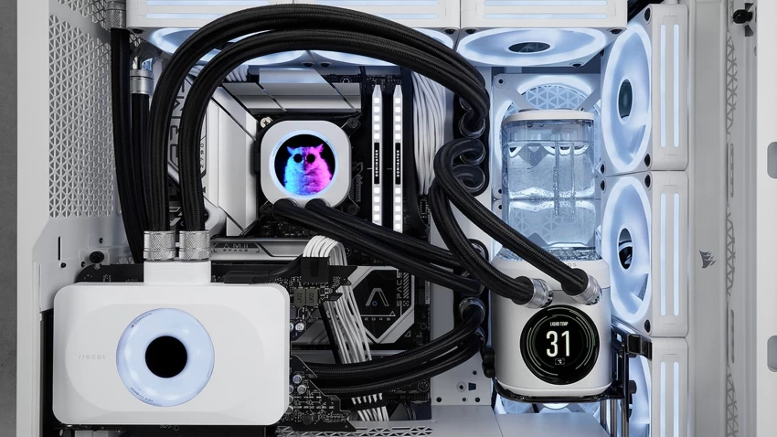 CORSAIR تضيف مكونات تعمل بنظام iCUE LINK إلى منتجات Hydro X Series
