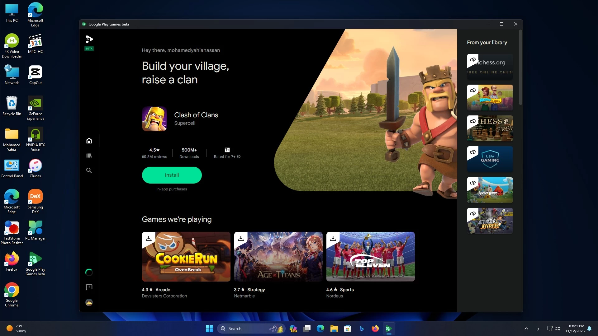 Google Play Games for PC