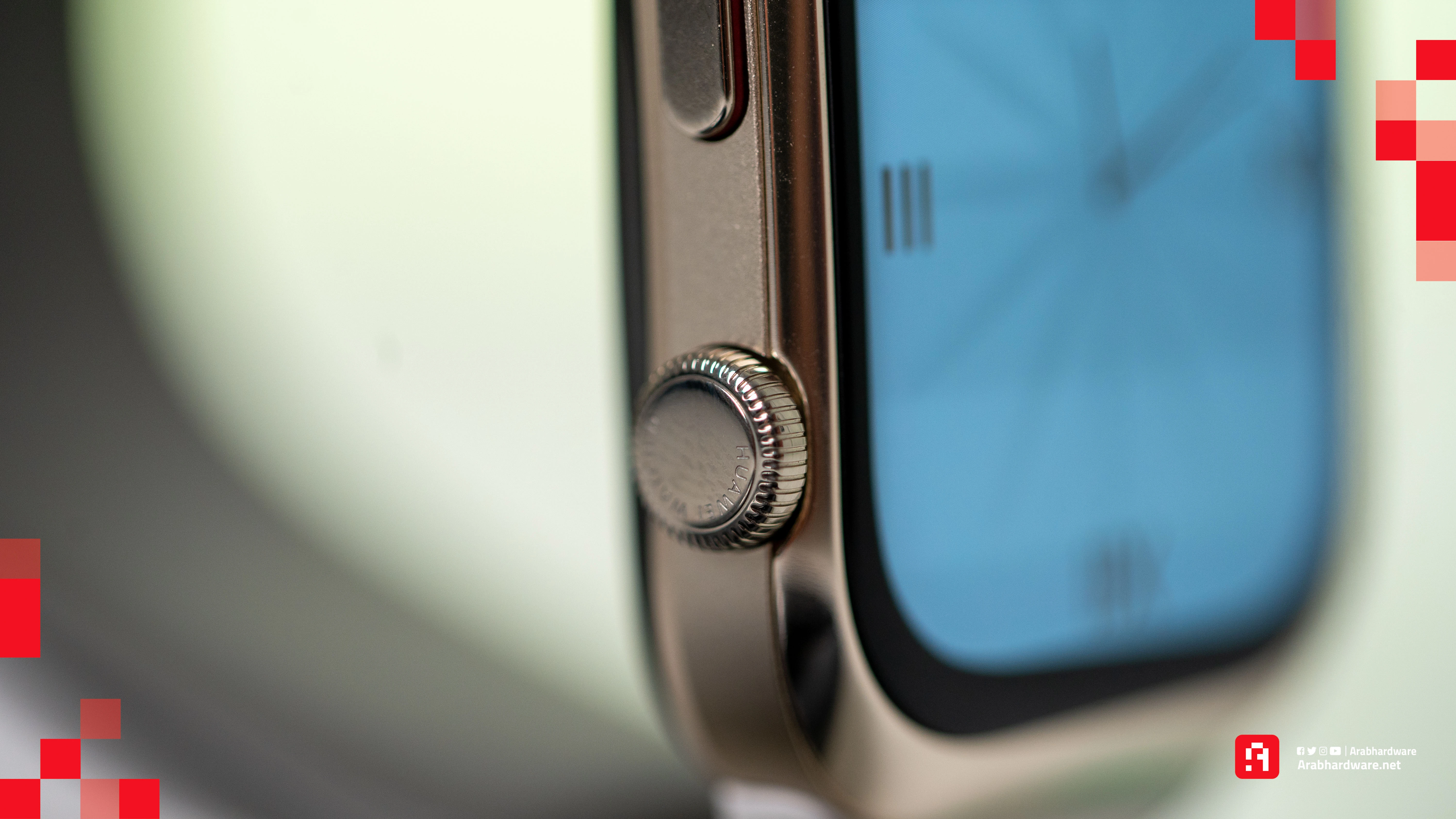 نظرة مقربة على أزرار الساعة