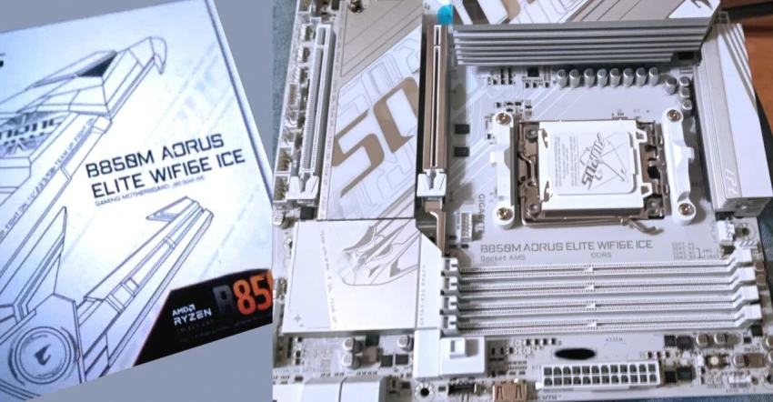 تسريب صورة أولية للوحة الأم AMD B850 بتصميم فريد من نوعه