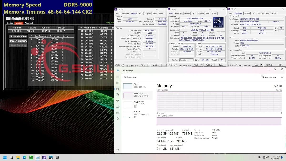 G.Skill تكشف عن أول ذاكرة 128GB (64GBx2) DDR5-8000 في العالم G.Skill تكشف عن أول ذاكرة 128GB (64GBx2) DDR5-8000 في العالم