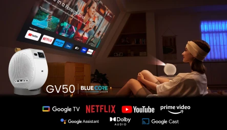 بروجكتور BenQ GV50 المتنقل: تجربة فريدة لمشاهدة الأفلام السينمائية
