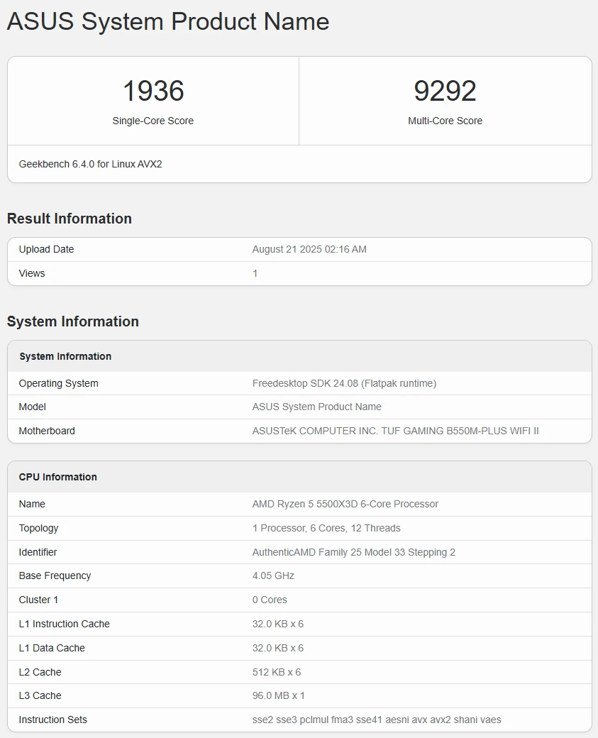 Ryzen 5 5500X3D Benchmark
