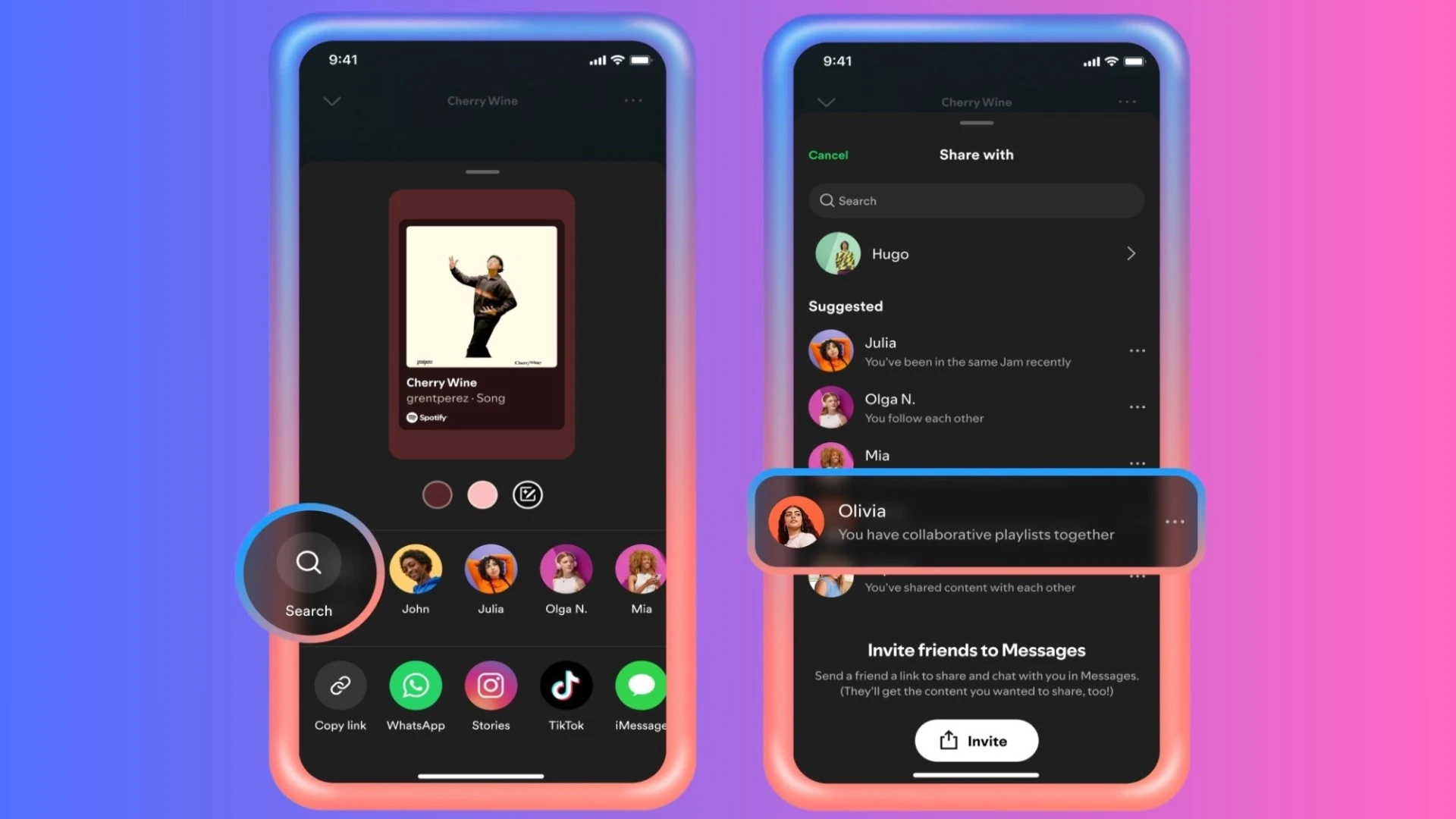 طريقة عمل خاصية Spotify Messages