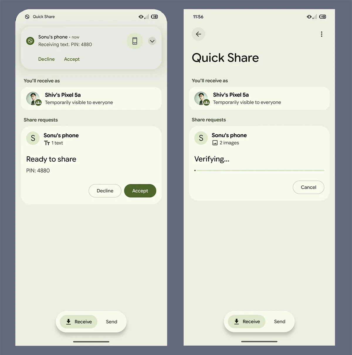 تحديث تطبيق Quick Share الجديد