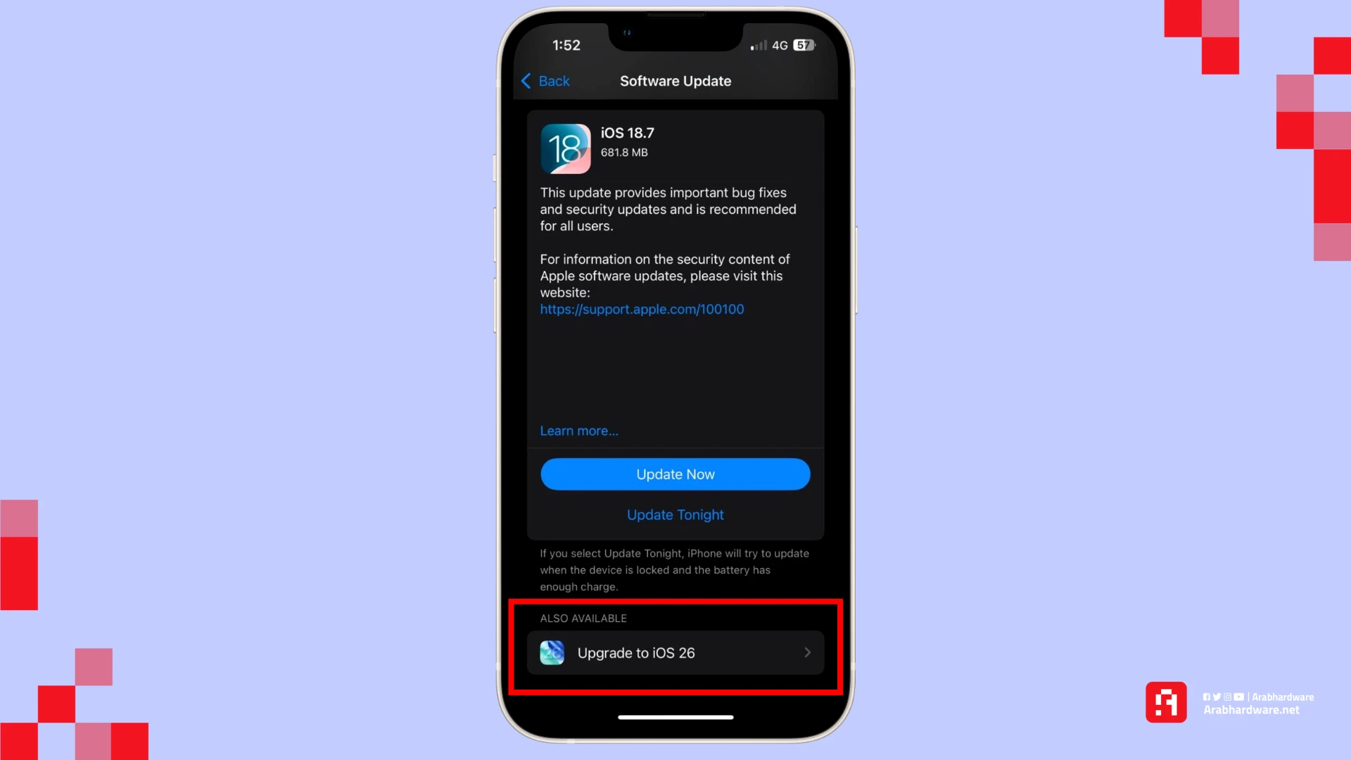 ios 18.7 vs ios 26