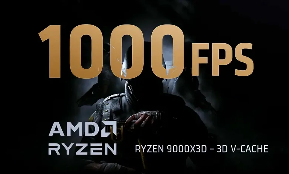 AMD تتفاخر بقدرة معالجات Ryzen 9000X3D على الوصول لـ 1000 إطار/ثانية!