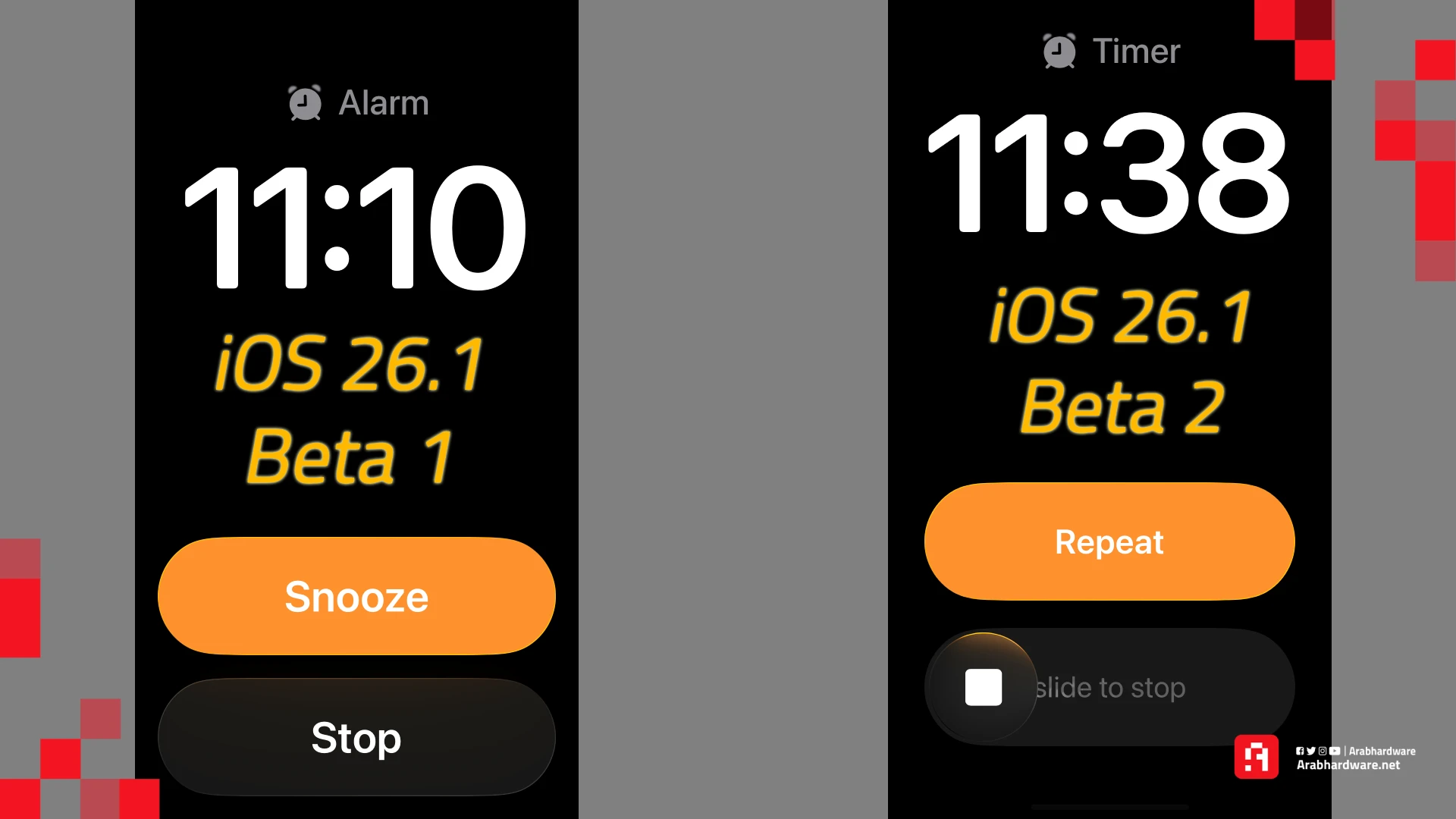 طريقة ايقاف المنبه الجديدة في تحديث iOS 26.1 Beta 2