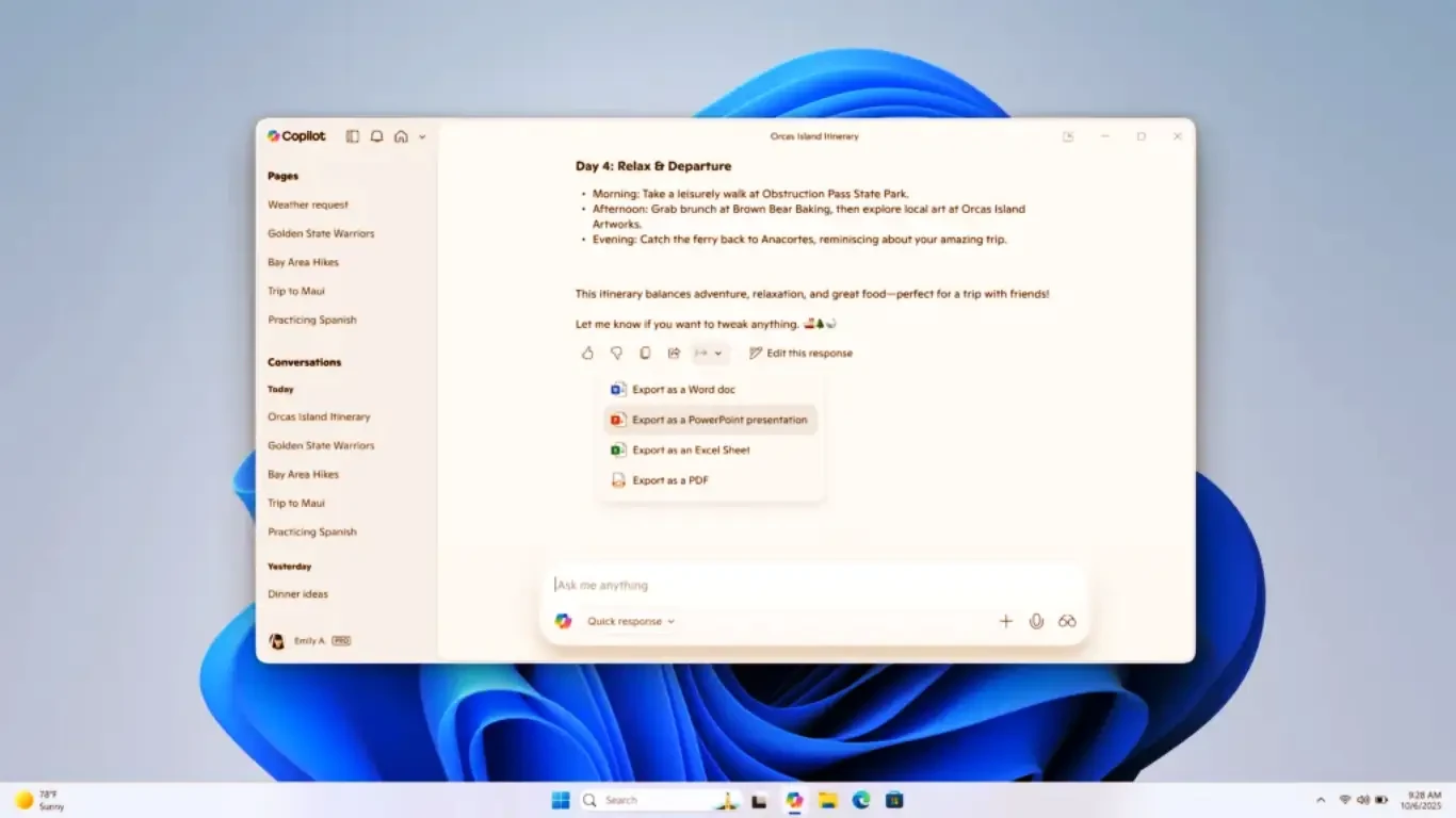 بعد تحديث مايكروسوفت: يمكنك الآن إنشاء مستندات أوفيس من واجهة Copilot