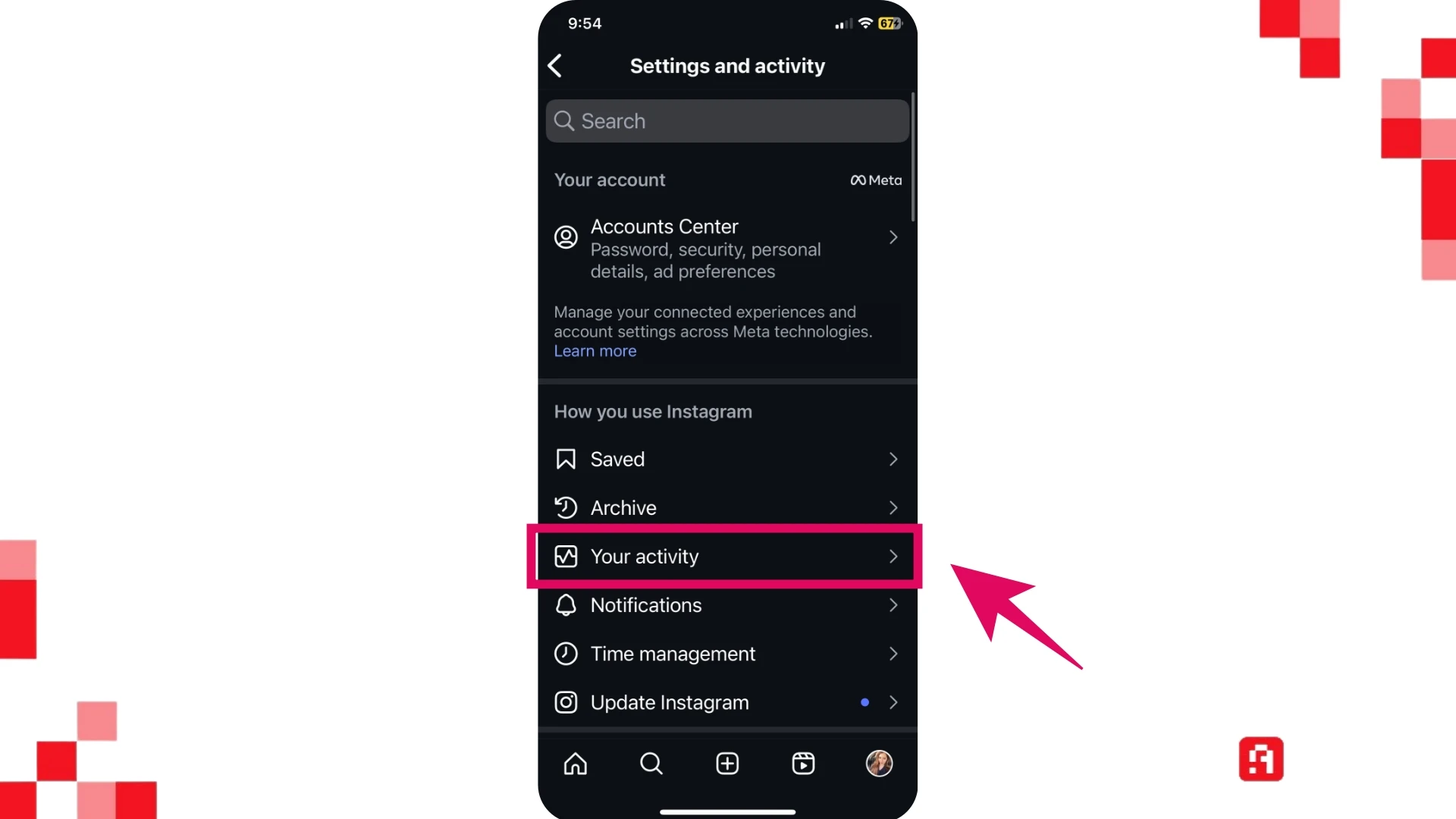 فتح سجل مشاهدات الريلز في انستجرام